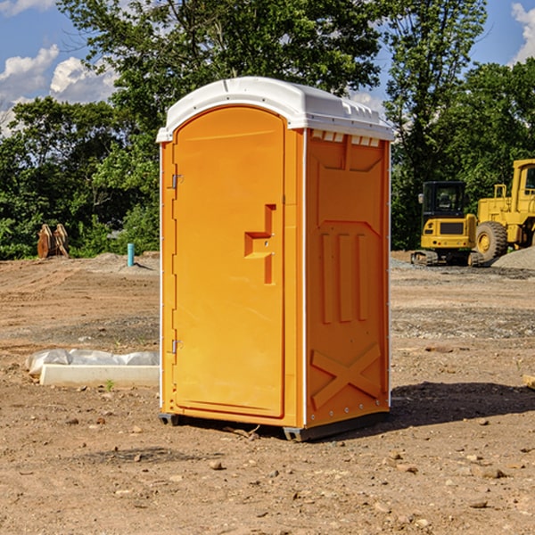 how often are the porta potties cleaned and serviced during a rental period in Gann OH